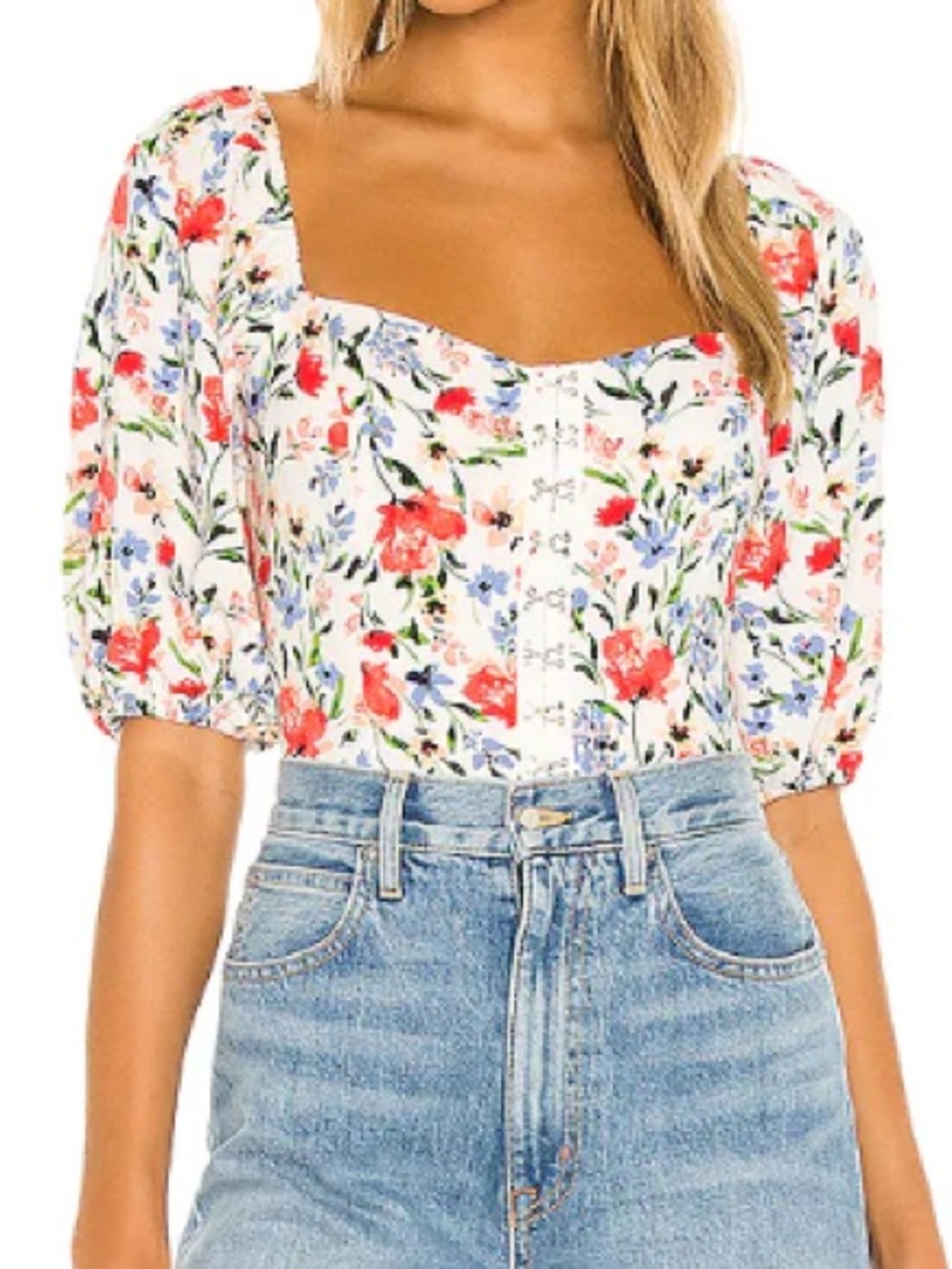 ASTR the Label Hook & Eye Square Neck Top - Picture 4 of 13